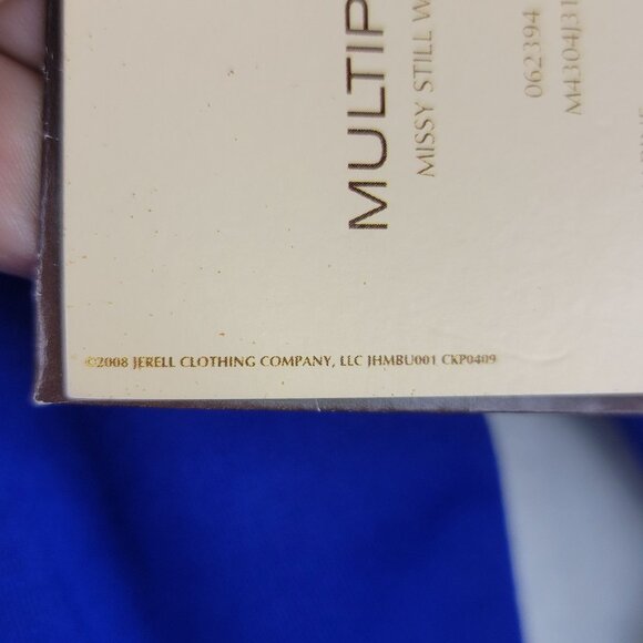 Multiples Ruffle-Front Button Blazer Size L Marine Blue Stylish Layering New - Picture 7 of 14